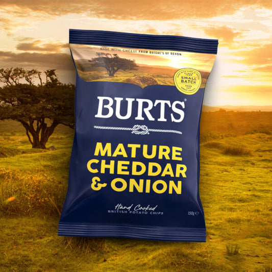 Burts Crisps Mature Cheddar & Onion Flavour 40g x20 packs