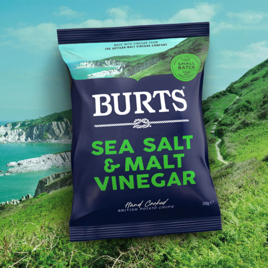 Burts Crisps Sea Salt & Malt Vinegar Flavour 40g x20 packs