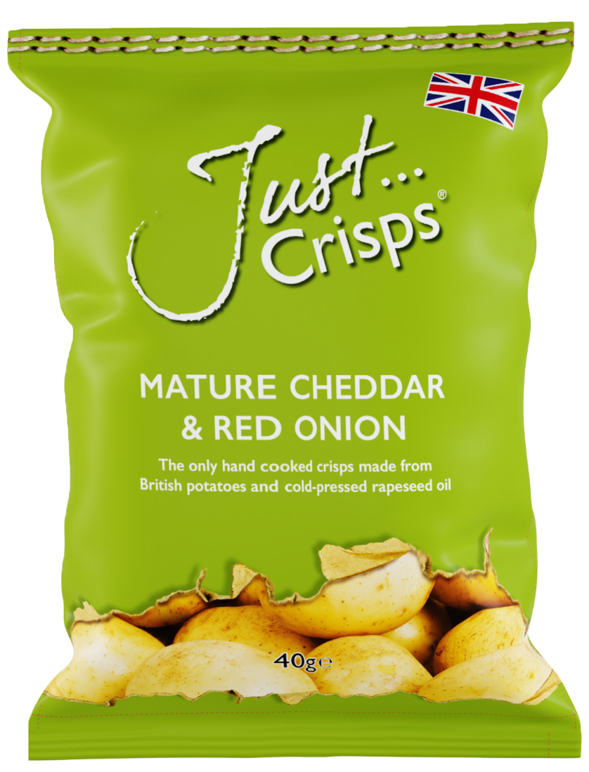 Just Crisps Mature Cheddar & Red Onion flavour 40g x24 packs