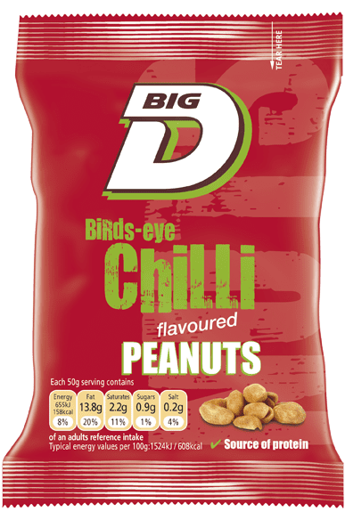 Big D Chilli Flavoured Peanuts 50g x12 packs