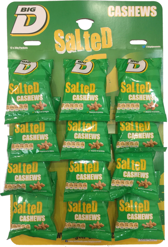 Big D Salted Cashew Nuts 30g x12 packs