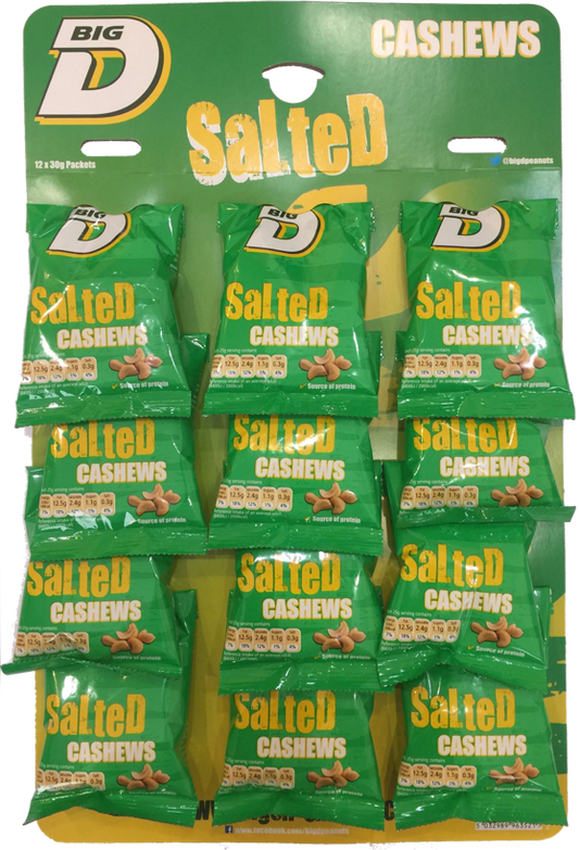 Big D Salted Cashew Nuts 30g x12 packs